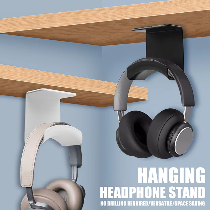 Desk Setup Gaming - Evrensel Kulaklık Standı Yapışkanlı Plastik Duvar