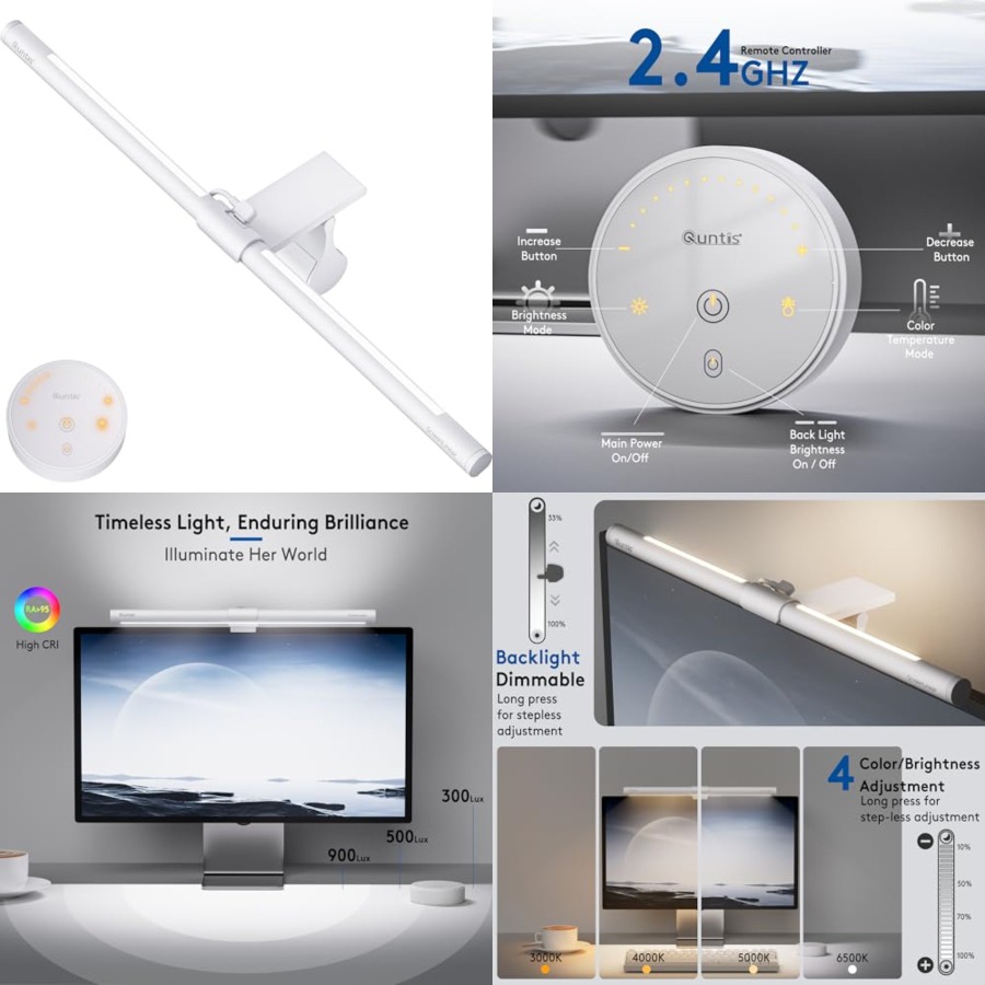 Setup Desk Monitor - Uzaktan Kumandalı Monitör Işık Çubuğu, Göz
