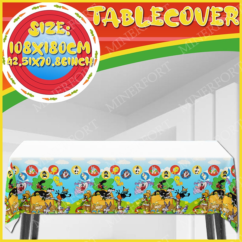 Desk Setup Girl - Looney Tunes Masa Örtüsü Dikdörtgen Fiesta