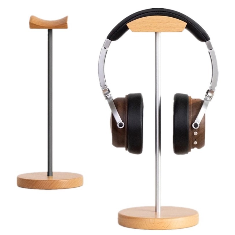 Desk Setup Gaming - Siyah Ceviz Ağacı ve Alüminyum Kulaklık