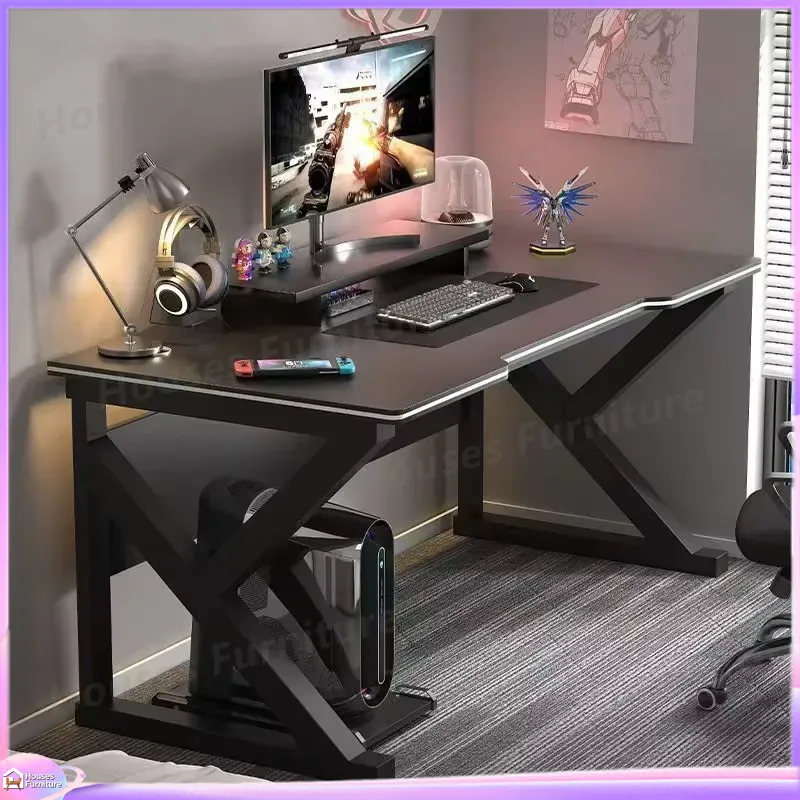 Desk Setup For Office - Cafe Metal Oyun Masası Siyah MDF