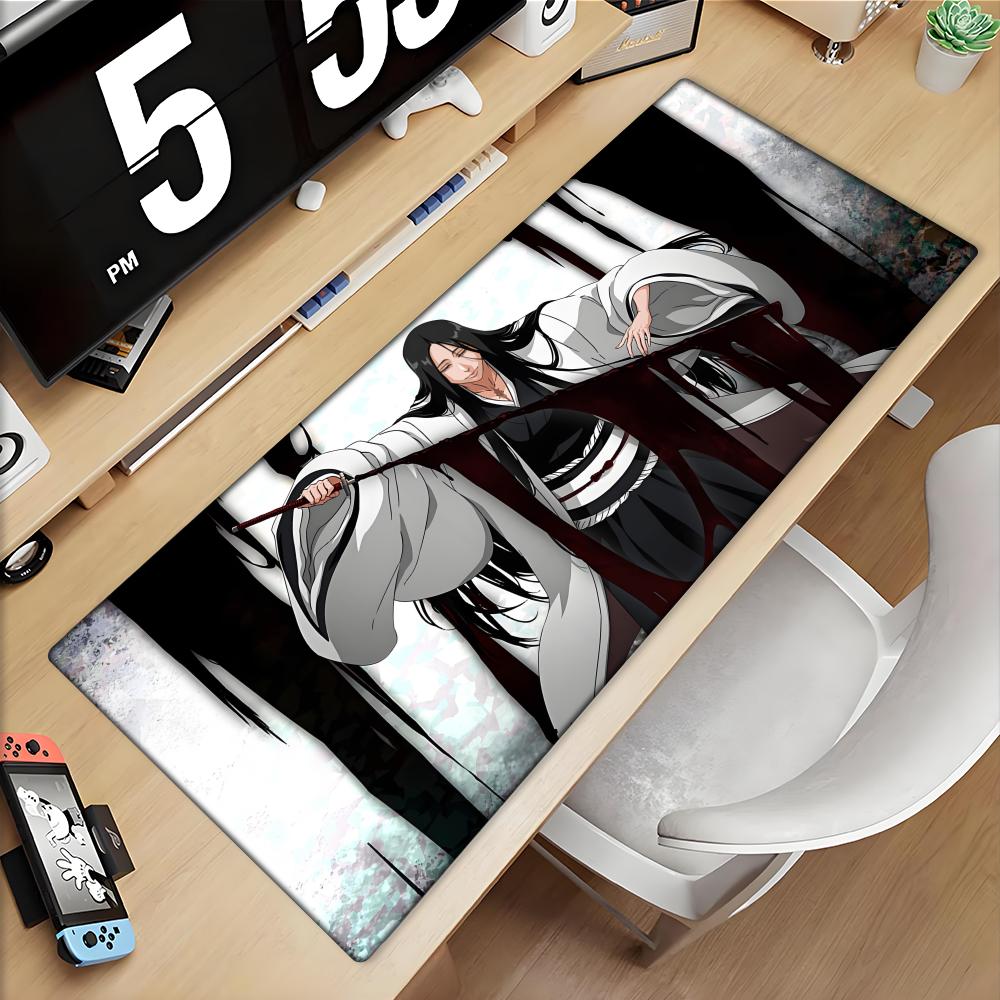 Desk Setup Black - Büyük Mouse Pad siyah beyaz Anime
