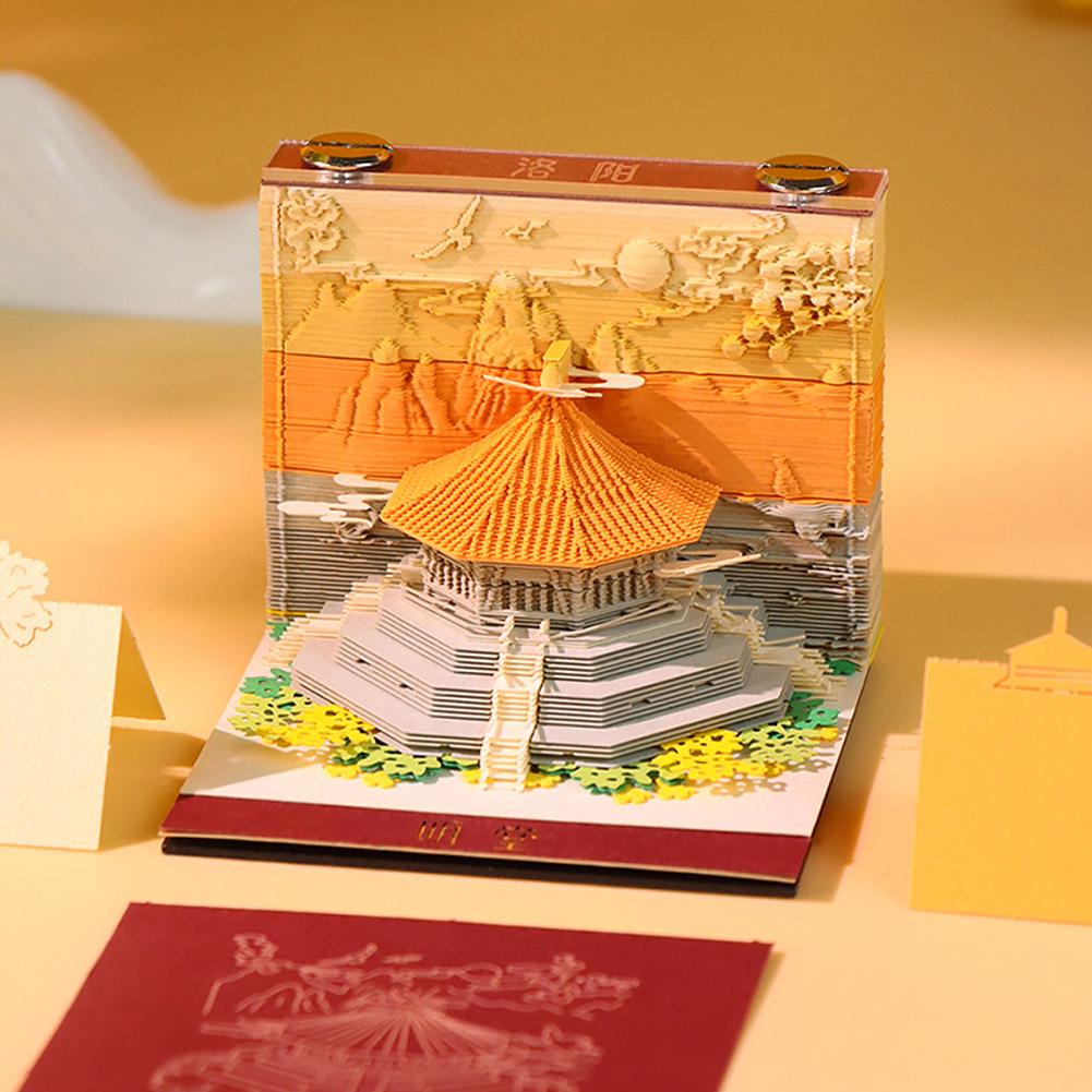 Sticky Memo Holder - 3D Not Defteri Antik Mimari Kağıt