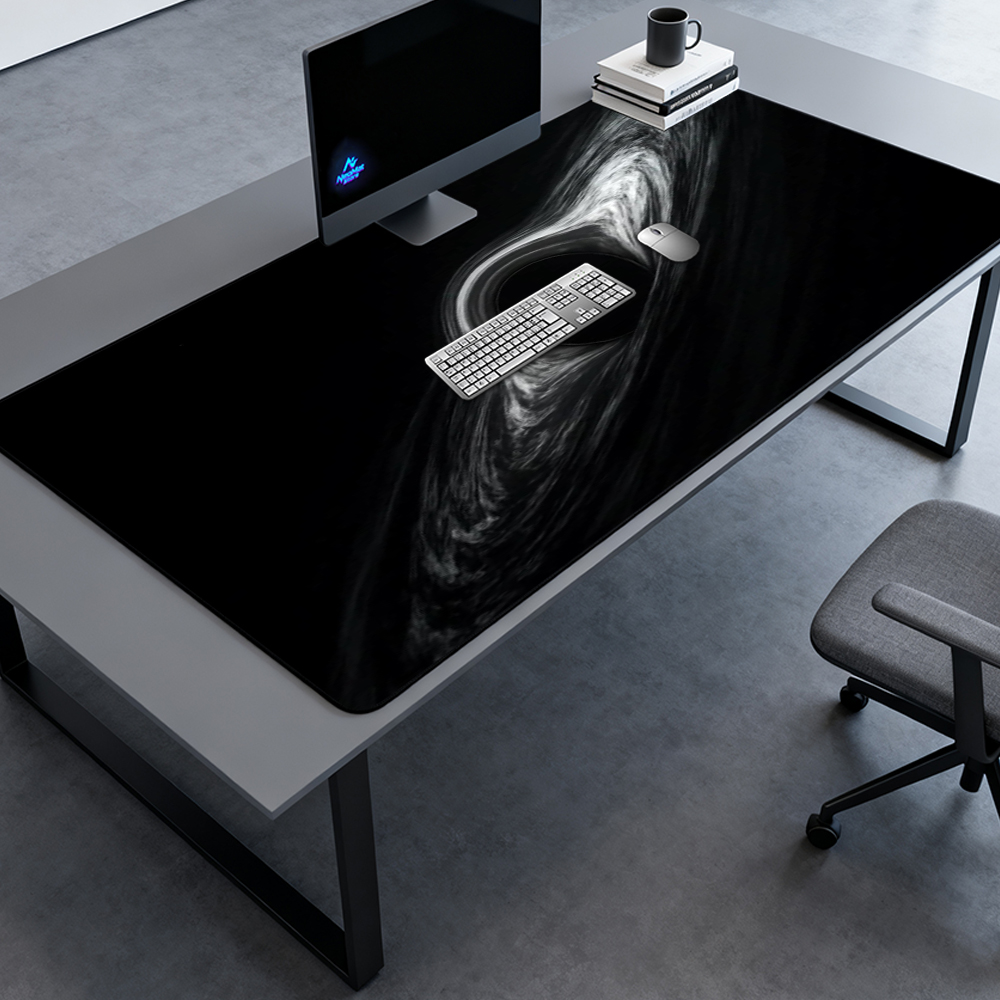 Desk Setup Black - Uzay Siyahı Masa Örtüsü Delikli Mousemat