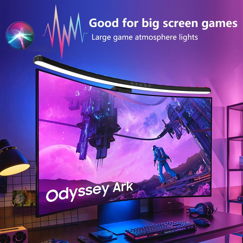 Desk Setup Gaming - Bilgisayar Monitörü Işık Çubuğu RGB Müzik