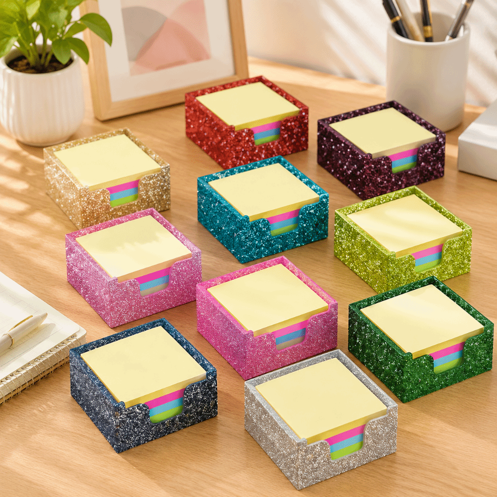 Parıltılı Akrilik Yapışkan Not - Sticky Memo Holder incelemesi ve fiyatı