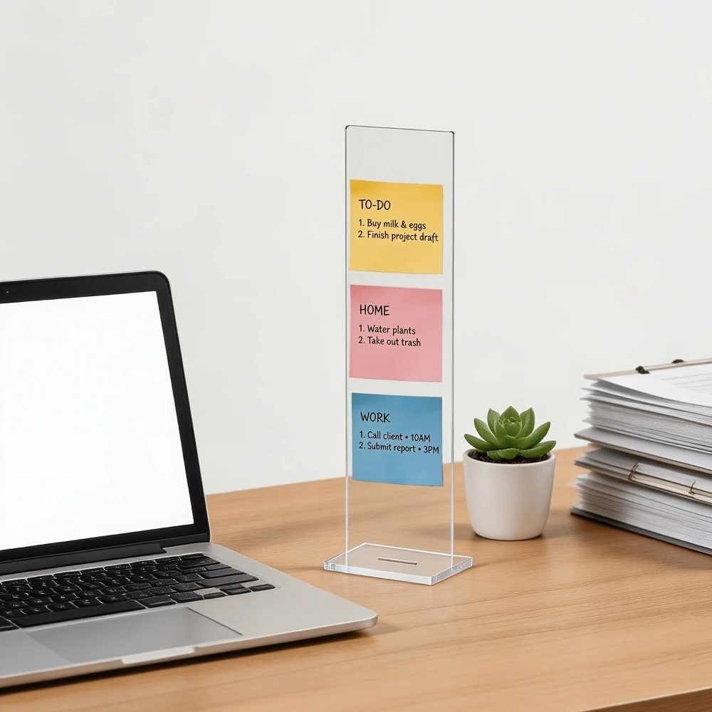 Akrilik Not Mesaj Panosu Şeffa - Sticky Memo Holder incelemesi ve fiyatı