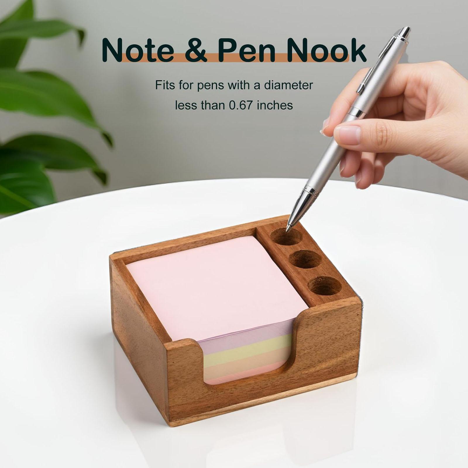 Akasya Ahşap Yapışkan Not Tutu - Sticky Memo Holder incelemesi ve fiyatı
