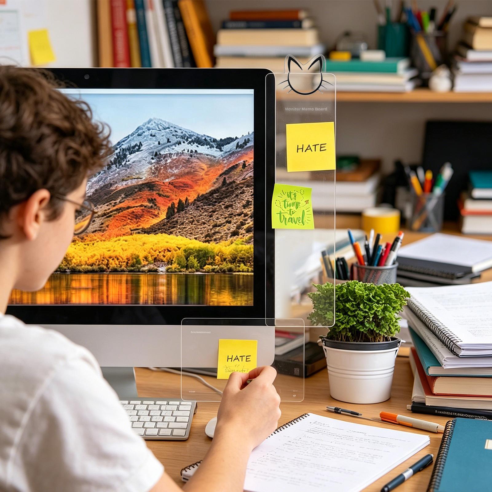 Monitör Yan Not Panosu Akrilik - Sticky Memo Holder incelemesi ve fiyatı