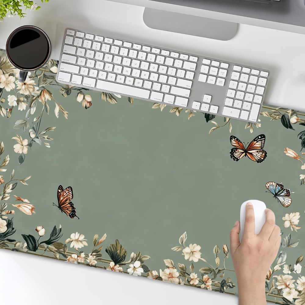 Kelebek desenli ve yeşil çiçek - Desk Setup With Plants incelemesi ve fiyatı
