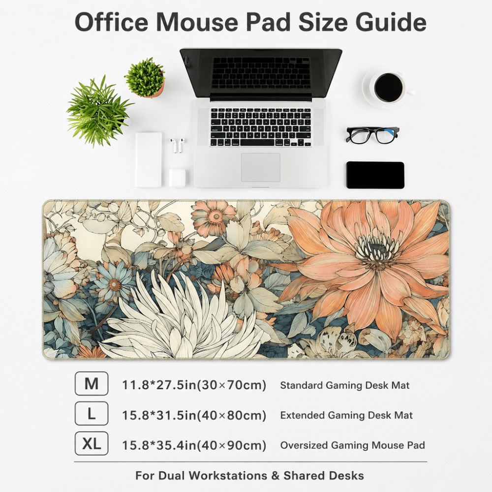 Retro çiçek desenli masa örtüs - Desk Setup With Plants incelemesi ve fiyatı