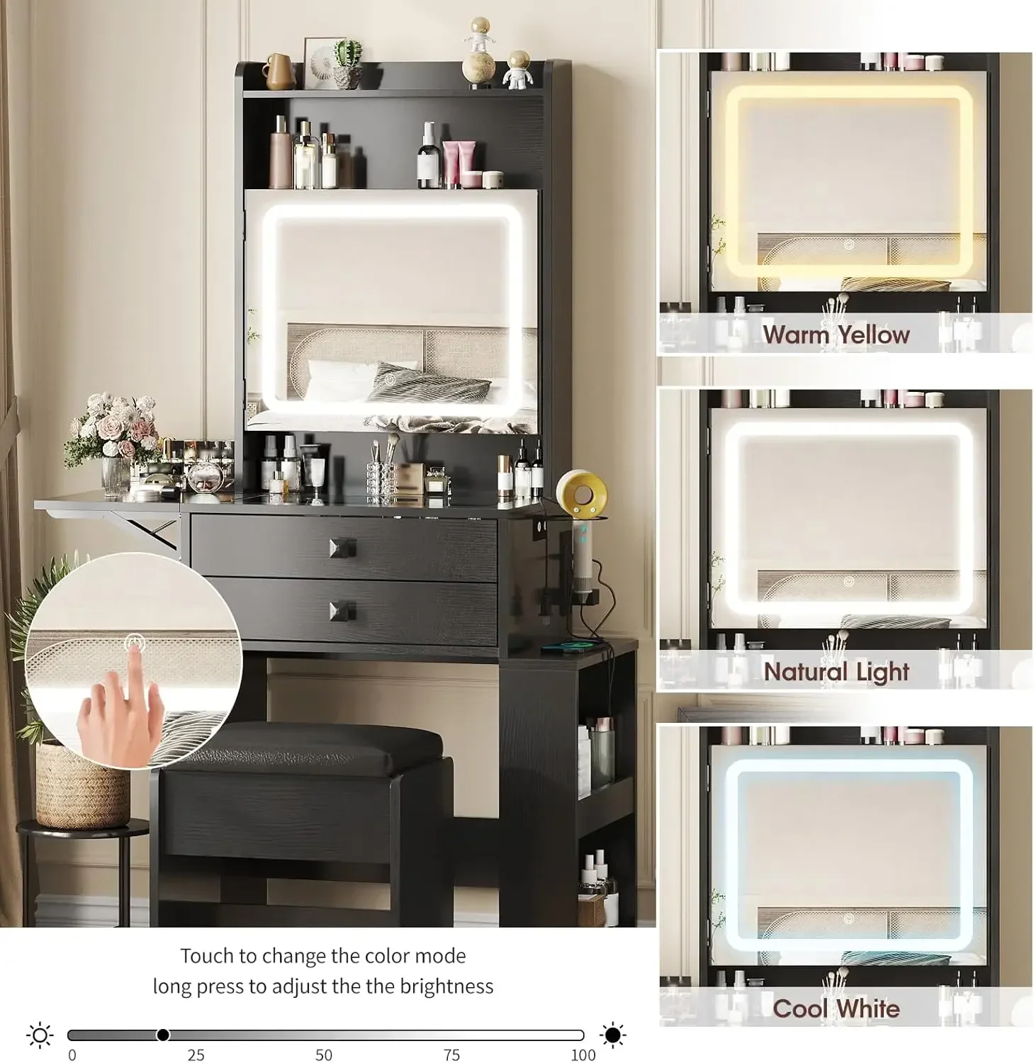 Küçük Makyaj Masası, 3 Ayarlan - Desk Setup Small incelemesi ve fiyatı