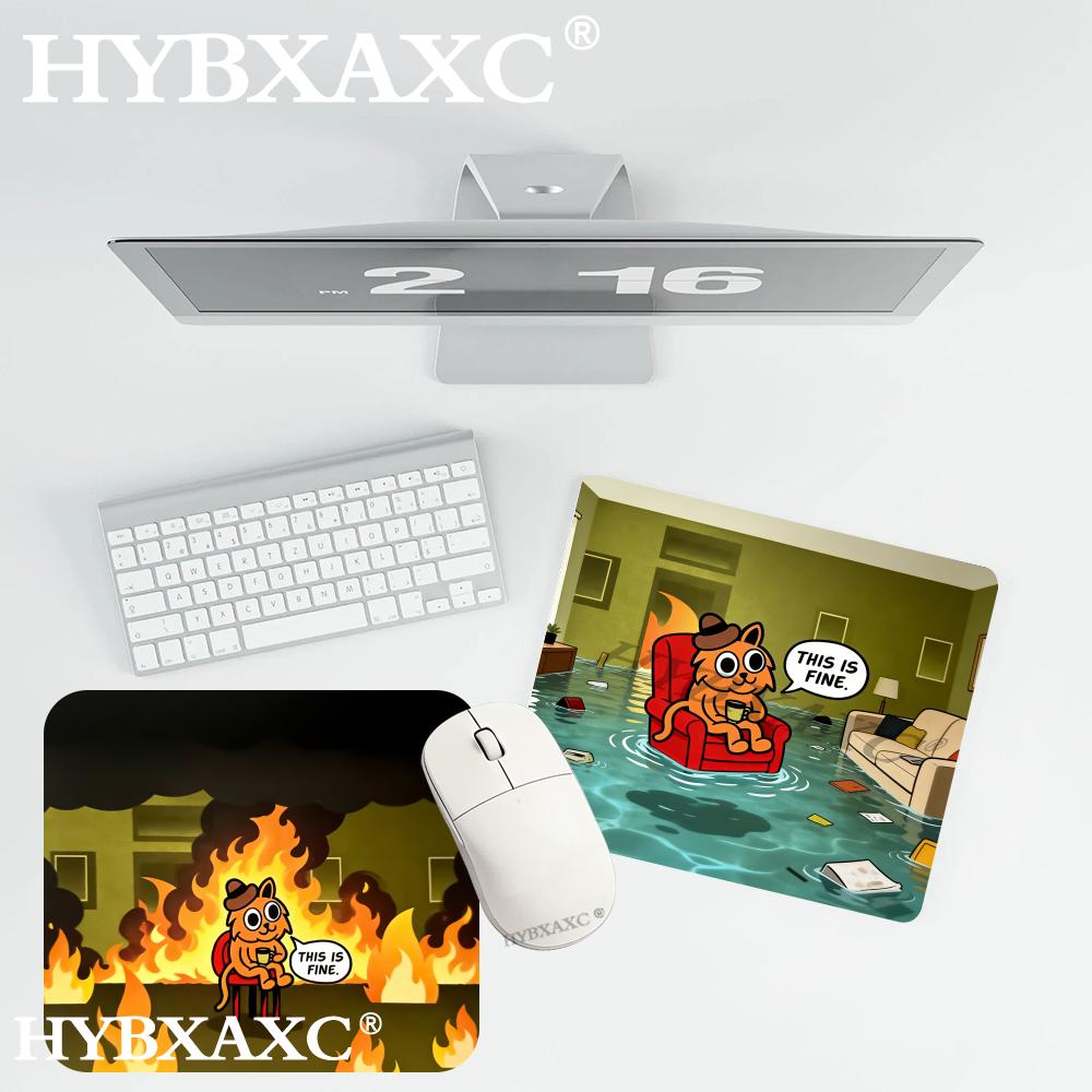 HYBXAXC This Is Fine Cat Meme  - Work Desk Home Setup incelemesi ve fiyatı