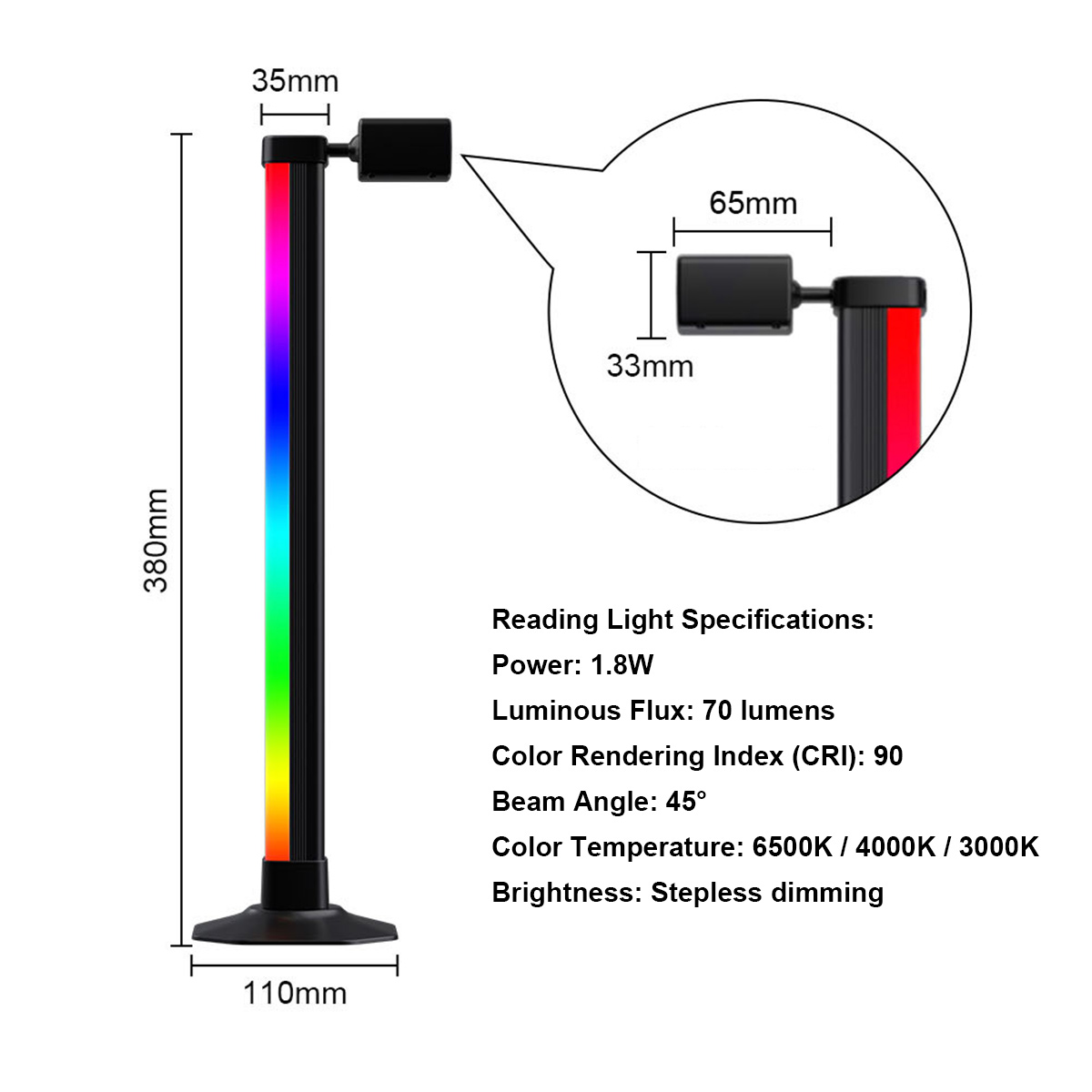 Akıllı Işık Çubuğu LED RGB Müz - Desk Setup Black incelemesi ve fiyatı